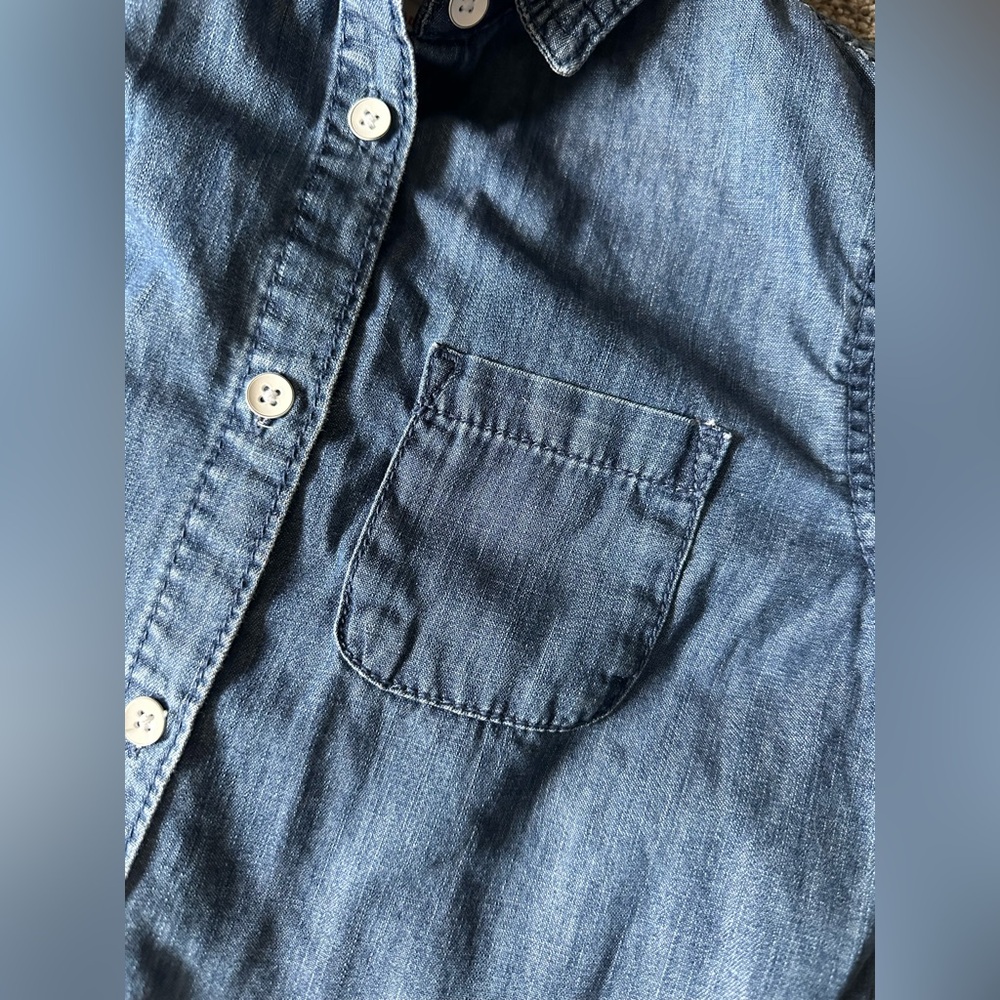 Cat & Jack Long Sleeve Denim Button Down - Picture 6 of 6